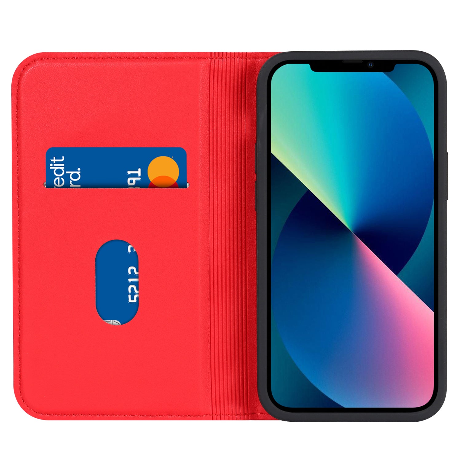 For iPhone 13 mini 5.4 inch RFID Blocking Phone Case Card Holder Stand Phone Leather Cover Compatible with MagSafe For iPhone 13 mini 5.4 inch RFID Blocking Phone Case Card Holder Stand Phone Leather Cover Compatible with MagSafe